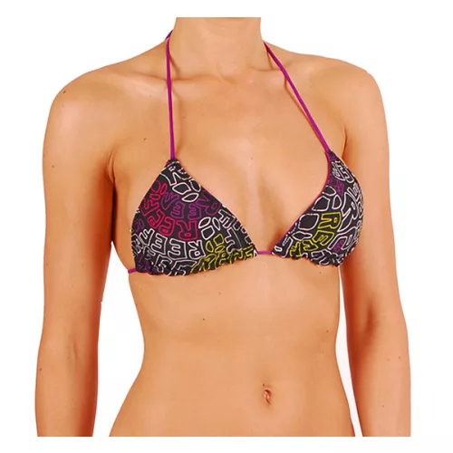 SOLID GOLD VIOLET reversible bikini top