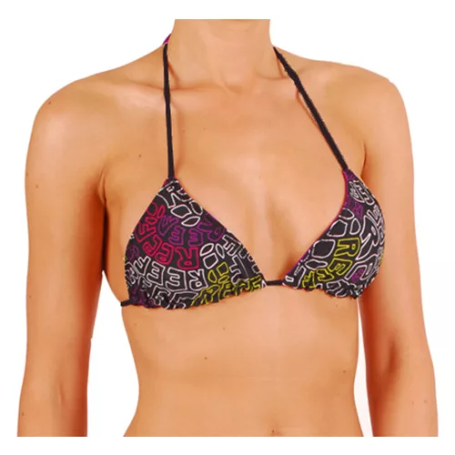 SOLID GOLD BLK reversible bikini top
