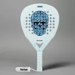 2026 SKULLPADEL V2080 white blue 12K SOFT padel racket